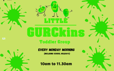 Little GURCkins Toddler Group – Every Monday (including school holidays) 10am to 11.30am