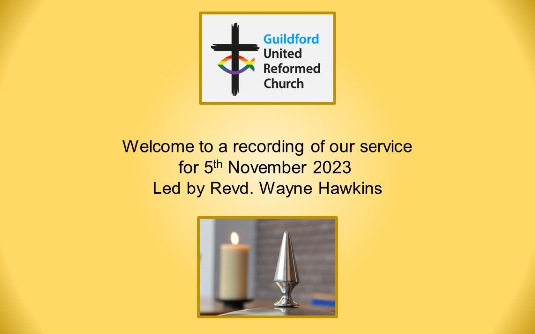 Sunday Service 5th November 2023