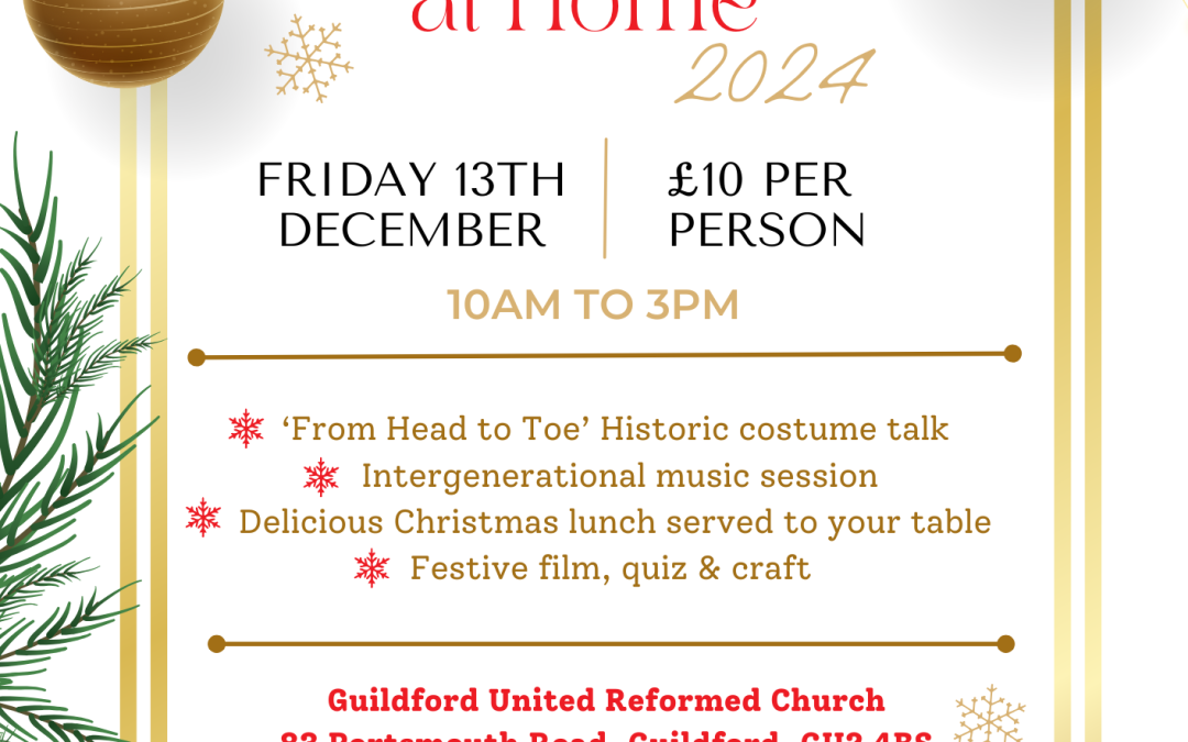 Festive Holiday at Home – Friday 13 December 10am to 3pm – £10 per person